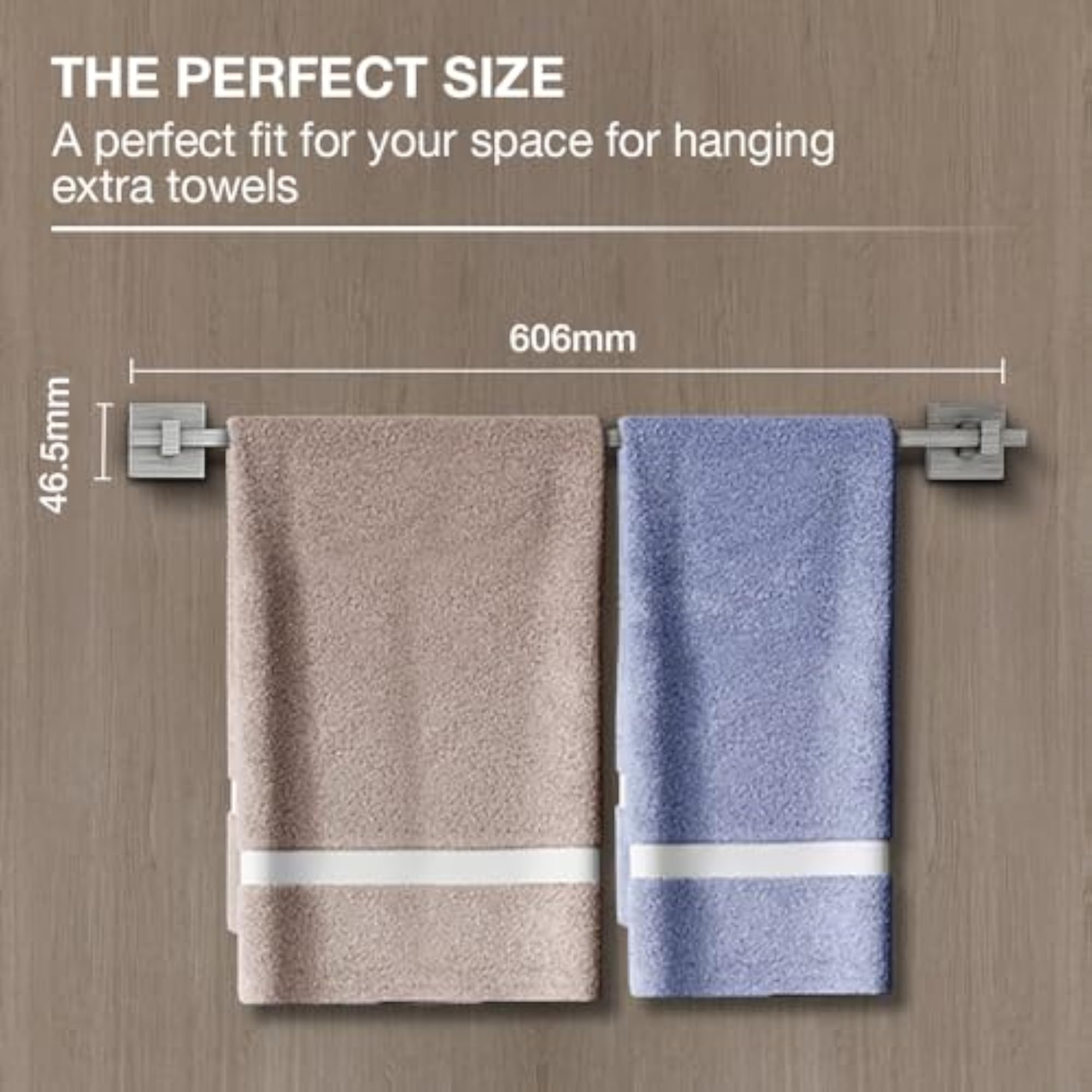Stainless Steel Bathroom Towel Bar 606mm